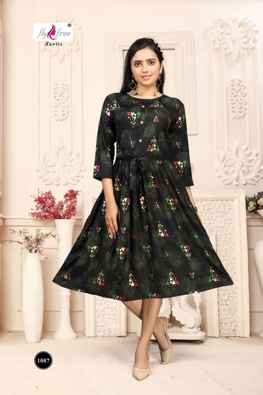 Fly Free Vink  Latest Fancy Designer Rayon Festive Kurti Catalog